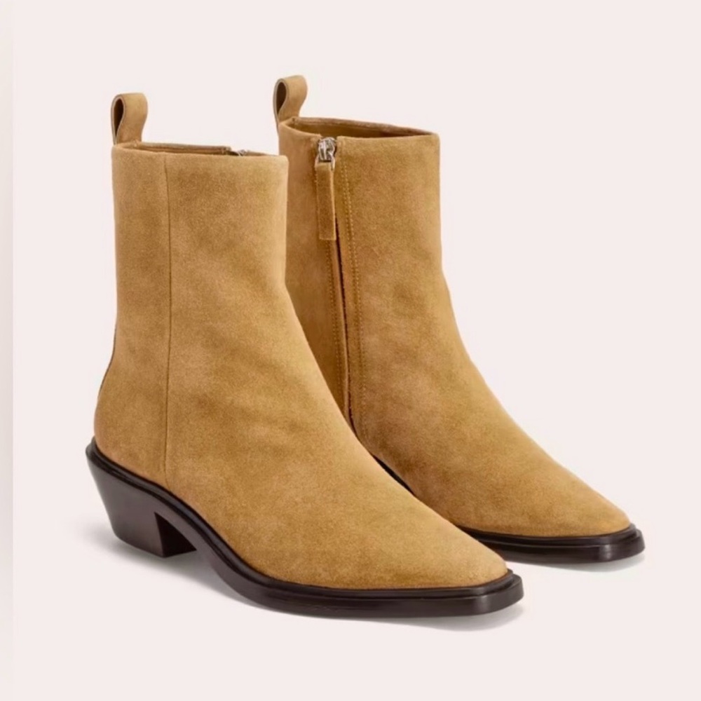 Everlane Havana Boots in Sand Camel Suede Size 9